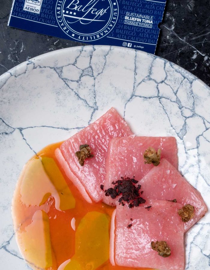 Carpaccio de atún rojo